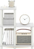 2-Tier 5-Cube Furinno Turn-N-Tube Storage Shelves, Ladder Shape Book Shelf with Open Frame Design, Corner Shelf