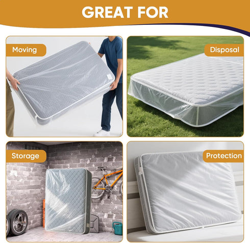 CHUPER 28" 64" 7" Crib Mattress Storage Bag,Heavy Duty Mattress Bags for Moving,Fits x x Standard Crib