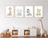 Baccone Set 4 8x10 Inch Safari Nursery Wall Art Decor Baby Animal Canvas Wall Art Woodland Nursery Wall Decor Kids