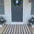 Black and White Striped Outdoor Rug, 27.5"x43" Hand-Woven Reversible Front Porch Mat for Entryway and Laundry Room