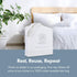 Threadmill Home Linen Luxury King Size Pillow Cases, 100% Natural Cotton 600 Thread Count, 2 Piece Damask Stripe Beige