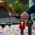 Wine Carrier Tote Bag - Insulated Neoprene Wine Bag for Wine, Beer & Water Bottles - Black & Red