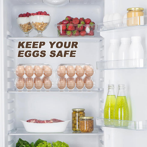 Zhanmai 120 12 Count Pcs Easter Plastic Egg Cartons Bulk Clear Reusable Large Egg Tray Container Holder with Sticker