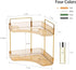 YCIA&DONE 2 Tier Corner Counter Bathroom Organizer, Clear Vanity Tray for Makeup and Skincare in Bedroom and Kitchen
