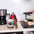 yarlung Coffee Pod Holder with Lid, Large Capacity K Cup Storage Basket with Rustic Wooden Base for Kitchen Countertop