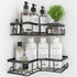 QHMCHLDZ Adhesive Shower Caddy, 2 Pack Corner Bath Organizer, Rustproof Stainless Steel Shower