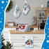 6 FuWeave Pcs Hello Winter Kitchen Towels Snowman Dish Blue Snowflake Tea Christmas Absorbent Hand Drying Towels Let it