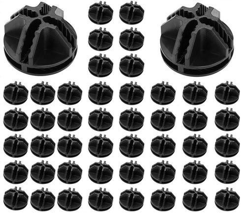 Wire Cube Plastic Connector - 50Pcs for Modular Closet Storage Organizer and Wire Shelving (Black)