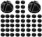 Wire Cube Plastic Connector - 50Pcs for Modular Closet Storage Organizer and Wire Shelving (Black)