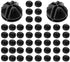 Wire Cube Plastic Connector - 50Pcs for Modular Closet Storage Organizer and Wire Shelving (Black)