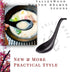 12 Pieces Ramen Set: 4 Black Spoons, 4 Chopsticks, 4 Stand Rest, Unbreakable Melamine for Japanese and Chinese Food