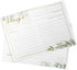 Dashleigh Farmhouse Greenery Recipe Cards, 48 Double Sided 4x6 Cards with Gold Foil, Sage Green Rustic Kitchen Gift