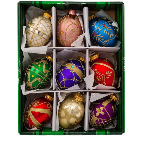 Kurt S. Adler YAMGG0517 Glass Egg Ornament, 45mm for Christmas