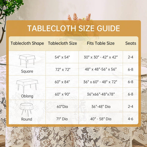 WUBODTI Christmas White Lace Rectangular Tablecloths, Floral Embroidered Angel Pattern, 60W x 84L for Baby Showers &
