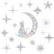 Cat Moon and 54PCS Star Window Clings, Anti-Collision Window Decals to Save Birds from Collisions