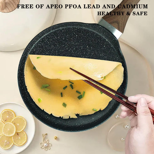 Nonstick 8.5 Inch Crepe Pan, Fry Pans for Cooking Eggs, Omelettes, Non-Stick Marble Coating Skillet
