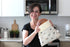 2 12.6" 16.7" XL Beeswax Bread Bags for Homemade Bread, Reusable Cotton and Beeswax Storage for Sourdough or Artisan