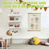 Varbonia 16'' 3 Pack) Floating Nursery Book Shelves for Wall, Wood Book Shelf for Baby Boys Girls Bedroom Bathroom