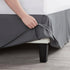 Nestl Dark Gray Bed Skirt Queen Size - 14 Inch Drop, Pleated Microfiber Hotel Quality