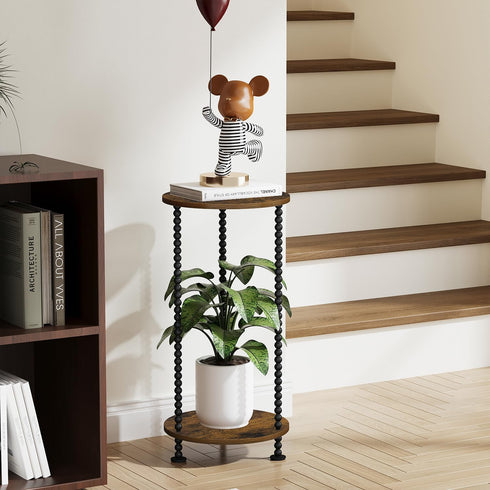 2 23" YINMIT Plant Stand Indoor, Tier Small Plant Stand, Tall Metal Spindle Poles Plant Stands, Corner Flower Pot