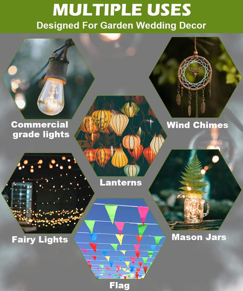 Eazielife 10 (1 Pack) Outdoor String Light Pole, FT Heavy Duty Hanging Light Stand Pole for Outside Garden Lawn, Patio