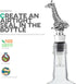 Homestia Giraffe Wine Stoppers - Stainless Steel Reusable Bottle Stopper with Silicone Seal