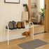 Urban Iron 2-Tier Closet Simple Shoe Rack for College Dorm, Heavy Duty White Wire Metal Shoes Storage Mini Horizontal