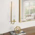 Set 2 Wall Candle Holders of Handcrafted Wrought Iron Sconces with Gold Finish, Easy to Install Modern Candle Holders