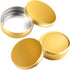Foraineam 24 Pieces 4 oz Aluminum Round Tins, Golden Metal Storage Jars, Empty Spice Containers, Travel Tin Cans