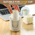 3-4oz Countertops Dobbyby Ceramic Bathroom Cup Dispenser with Stylish Vertical Stripes - Disposable Mouthwash Cup
