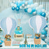 8 Sets 11.8'' Meooeck Hot Air Balloons Baby Shower Table Decorations Centerpieces Paper Lanterns with Baskets Sticks