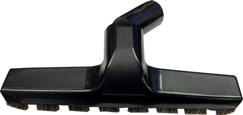 Black 10 Inch Wide Plastic Floor Brush with Horse Hair Bristles, Fits 1.25 Inch Vacuum Cleaner Wands