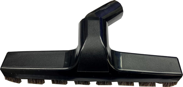 Black 10 Inch Wide Plastic Floor Brush with Horse Hair Bristles, Fits 1.25 Inch Vacuum Cleaner Wands