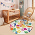 5 STARUIA Colorful Round Kids Rug Ft, Machine Washable Rug for Playroom, Non-Slip Circle Rugs for Classroom, Soft