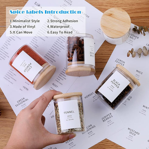 20 Thicken(2.4mm) 4oz 131 Glass Spice Jars with Bamboo Lids - Pcs Airtight Seasoning Containers with Waterproof