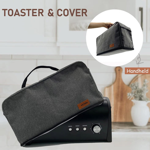 Long Slot Toaster, 2 Slice Stainless Steel with Cover, 1.65'' Extra Wide Slot, 6 Shade Settings, Removable Crumb Tray,