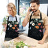 ASPMIZ Floral Apron for Adults - Waterproof Women Apron with 2 Pockets, Flower Cooking Apron, Gifts BBQ Grill