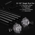 TONIAL Decorative Curtain Rods, 32 to 58 Inch, Black with Translucent Diamond Finial