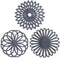 Set of 3 Silicone Trivet Mats - Non-Slip & Heat Resistant Hot Pads for Table & Countertop, Grey