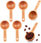 PINKXHY 6 Pieces Wooden Coffee Spoon in Beech Measuring Scoop for Coffee Beans