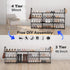 DYJIEKAI 3 4 24-30 Closet,Wide Row Tier Long Shoe Rack, Black Metal Stackable Shoe Shelf with Multifunctional Hooks