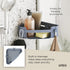Umbra Flex Adhesive Shower Corner Shelf for Bathroom, Slate Blue
