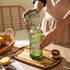 FQDGTFA Bedside Water Carafe and Glass Set, 21.6 Oz Glass Pitcher with 6