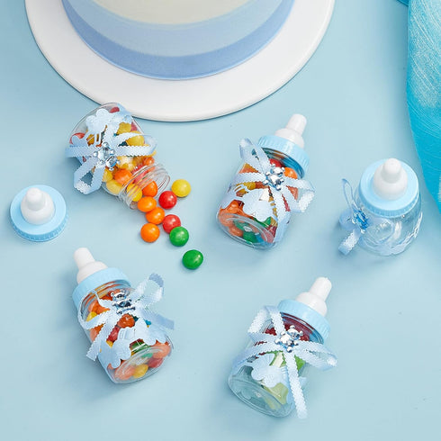 Nuenen 36 Pcs Baby Bottle Party Favors Plastic Mini Milk Bear Bottles for Baby Shower Decorations and Centerpieces