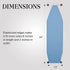 Ironing Board Cover and Pad - 100% Cotton Cover with Padding, Standard Size with Aluminum Coating, 54"x15" Blue