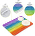 Colorful Stripe Rainbow Dish Drying Mat 18x24 inch, Absorbent Reversible Microfiber Mat for Kitchen