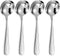 KEAWELL Premium 7" Louise Soup Spoons, 18/10 Stainless Steel, Dishwasher Safe Set of 4