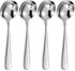 KEAWELL Premium 7" Louise Soup Spoons, 18/10 Stainless Steel, Dishwasher Safe Set of 4