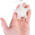 6 ft 10 LED Metal Rattan Style Star String Fairy Lights Garland, Battery Operated, Wedding Holiday Christmas Tree, Warm