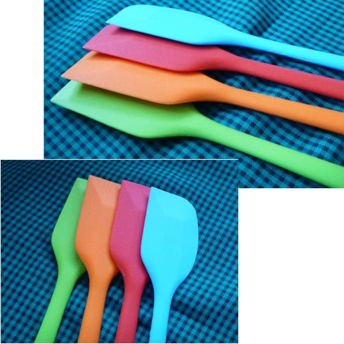 zYoung 4 Pcs Silicone Spatulas, Heat Resistant Rubber Scrapers, Seamless One Piece Design, Small Baking Mixing Tool